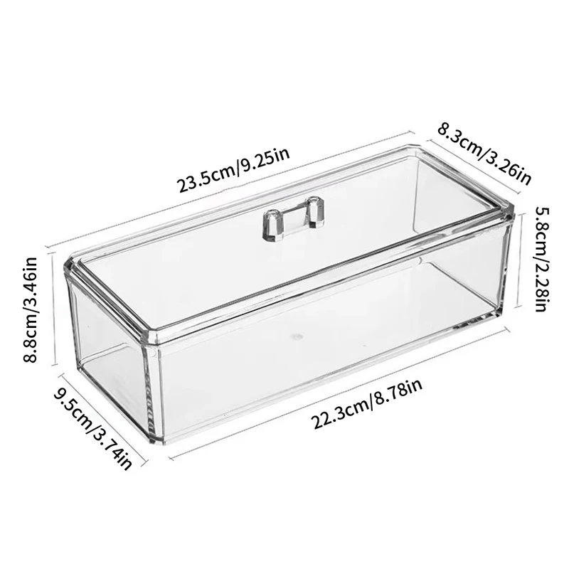 Sugar Bag Tea Storage Holder Trash Cans For Office Organizer Bags Divided Storage Bins With Lid Bin Box Transparent view 6