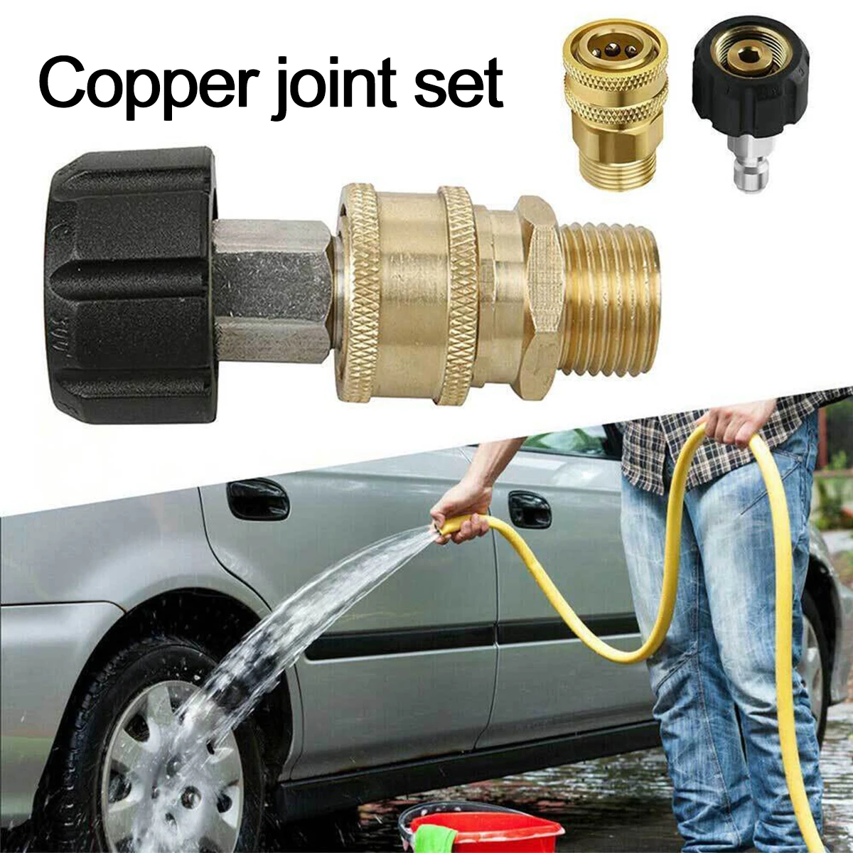 

1Pcs High Pressure Washer Brass Connector – M22-14 3/8'' Conversion Fittings for Water Gun Accessories
