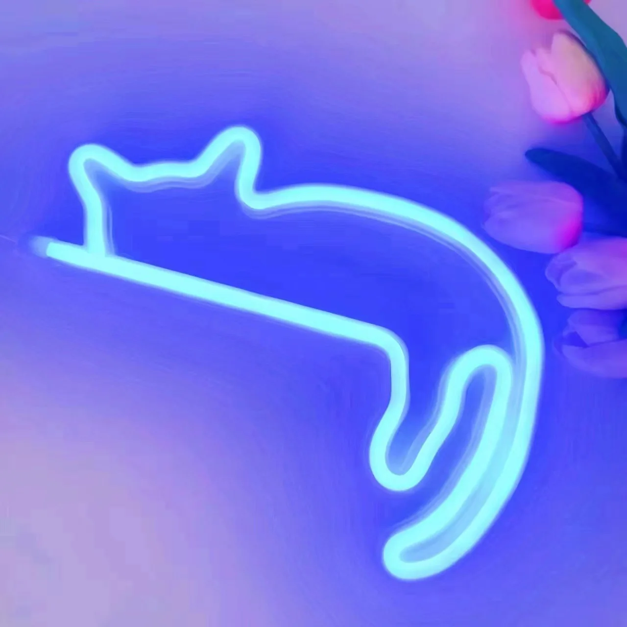 Cat Neon Sign for Wall Decor Led Light Up Sign Decor Pet Store Animal Club USB for Room Wall Home Party Birthday Gift