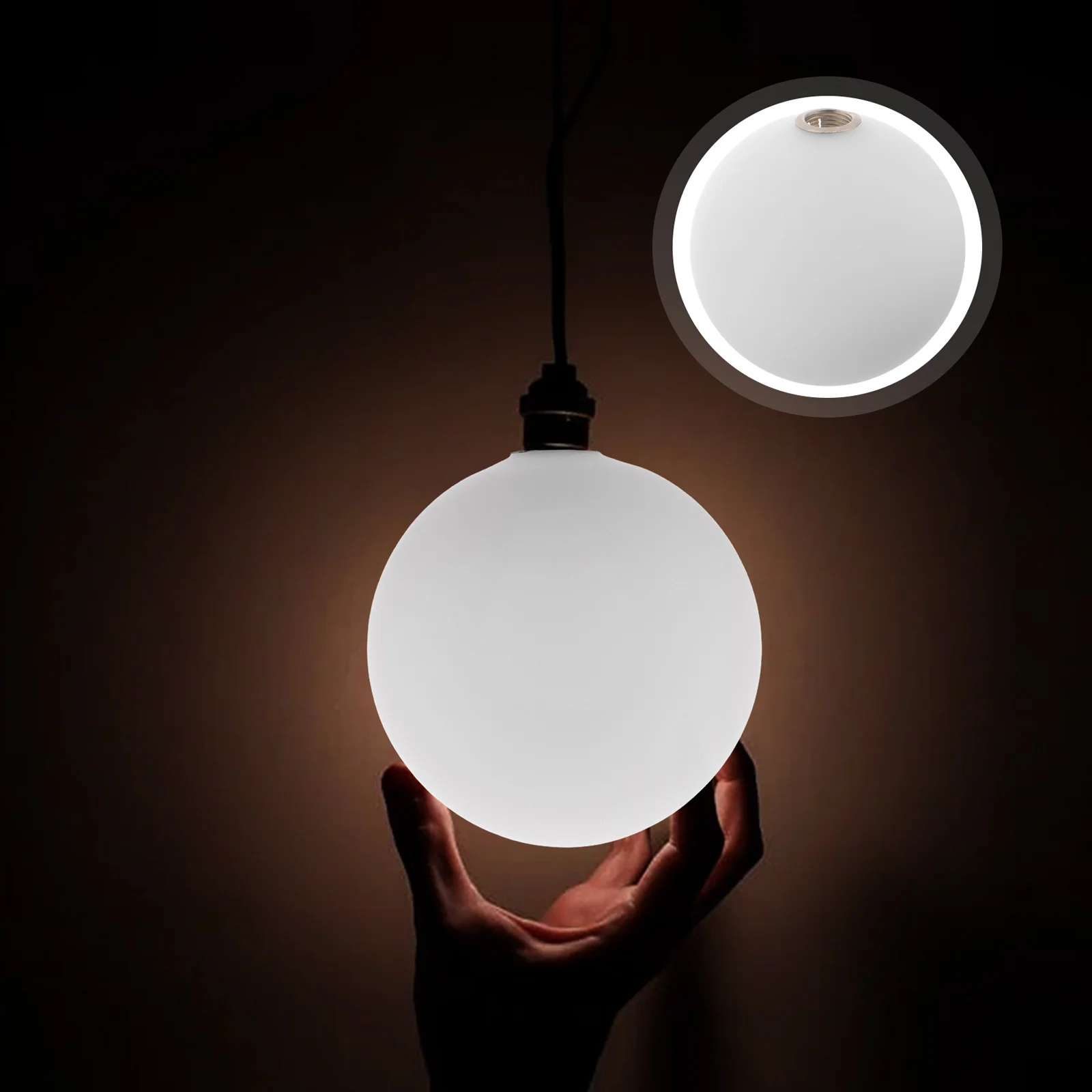 

Glass Globe Lamp Shade Frosted Vintage Style Ball Lampshade Replacement for Pendant Wall Light Fixtures Decorative