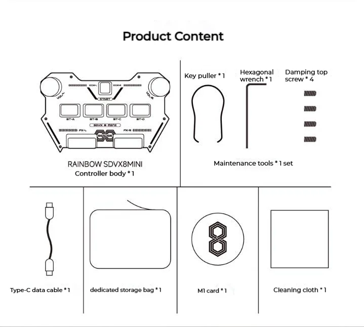 Mini SDVX Controller Gen 8 Rainbow ESP32S3