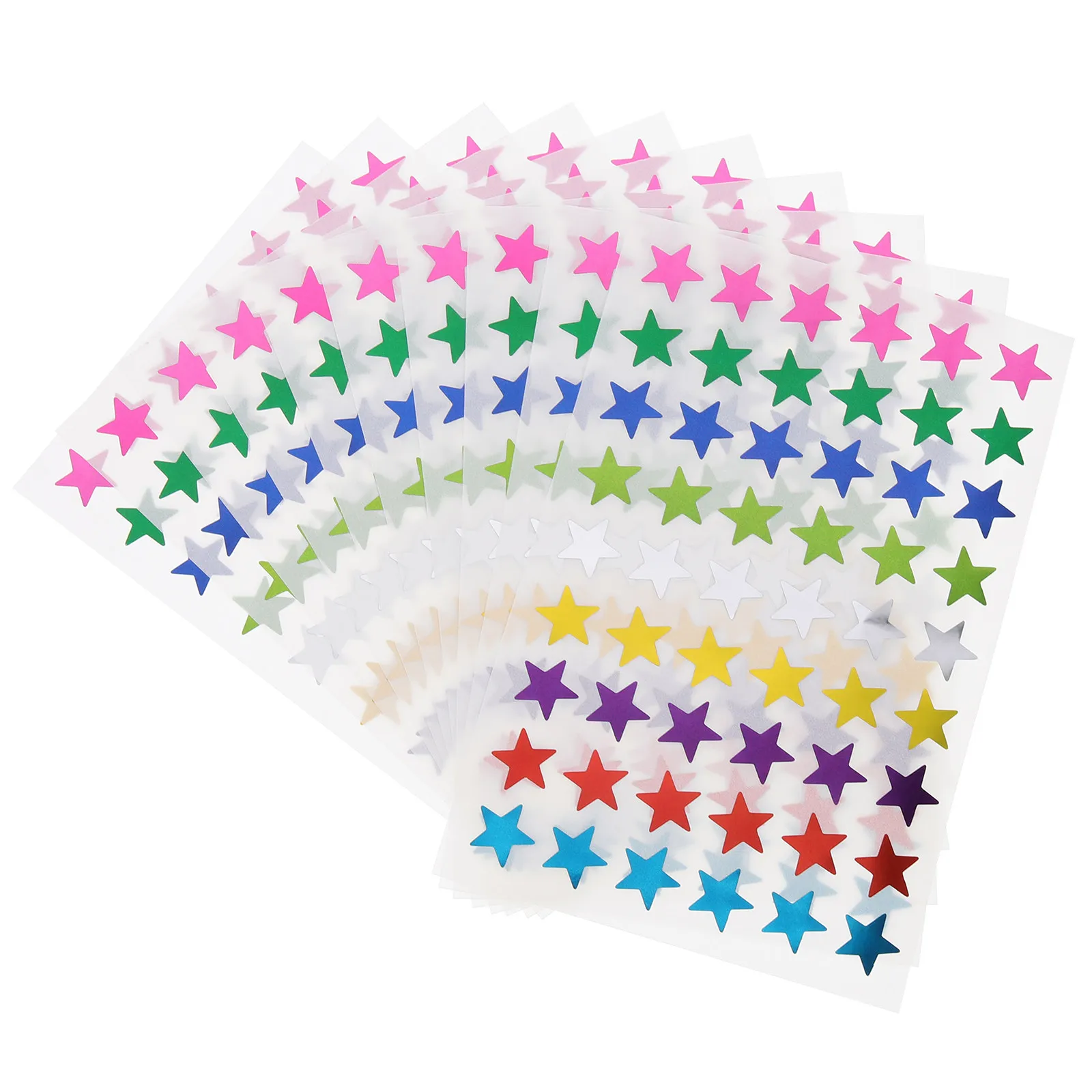 

30 Sheets Light Compact Self-Adhesive Star Stickers for Rewards Classroom Decor Planner Use Safe Edges Creative Mood