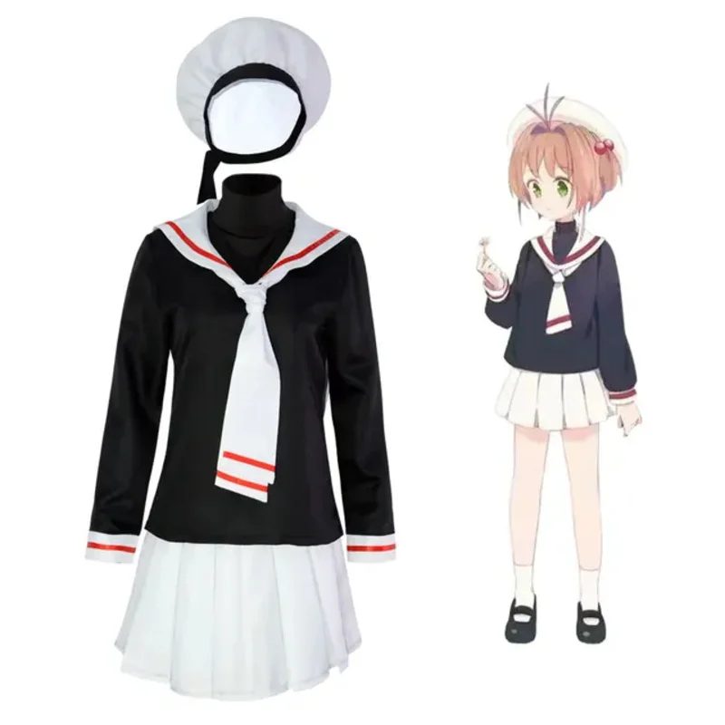 2025 yiyi2025yiyiCard Captor Costume School Uniform Halloween Cosplay KINOMOTO SAKURA Clothing