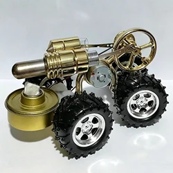New Hot Air Stirling Engine Miniature Model External Combustion Power Car Scientific Small Production Experimental Toy Gift