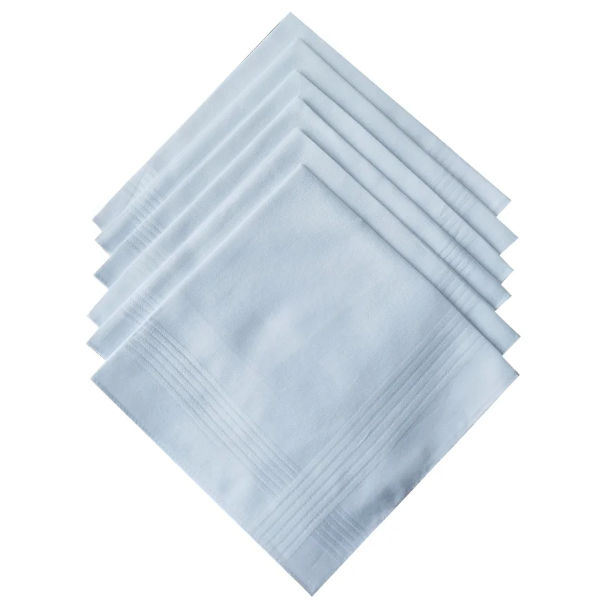 10pcs/lot Pure white handkerchief pure cotton men's handkerchief DIY special pure color handkerchief