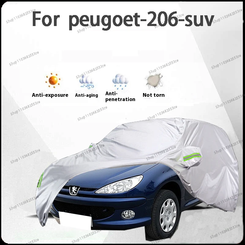 

For Peugoet 206 Fit Car Cover - Waterproof, Dustproof, Sunshade (UV), Snowproof | Silve Full Cover with All-Day Protection