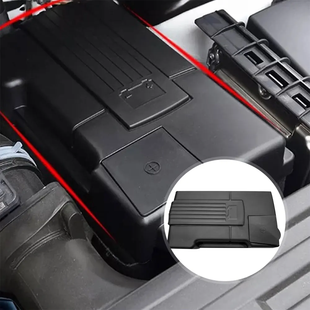 Engine Battery Dust Cover Negative Electrode Waterproof Protective Cover for Skoda Kodiaq Octavia 5E A7 for VW Tiguan 2016-2021