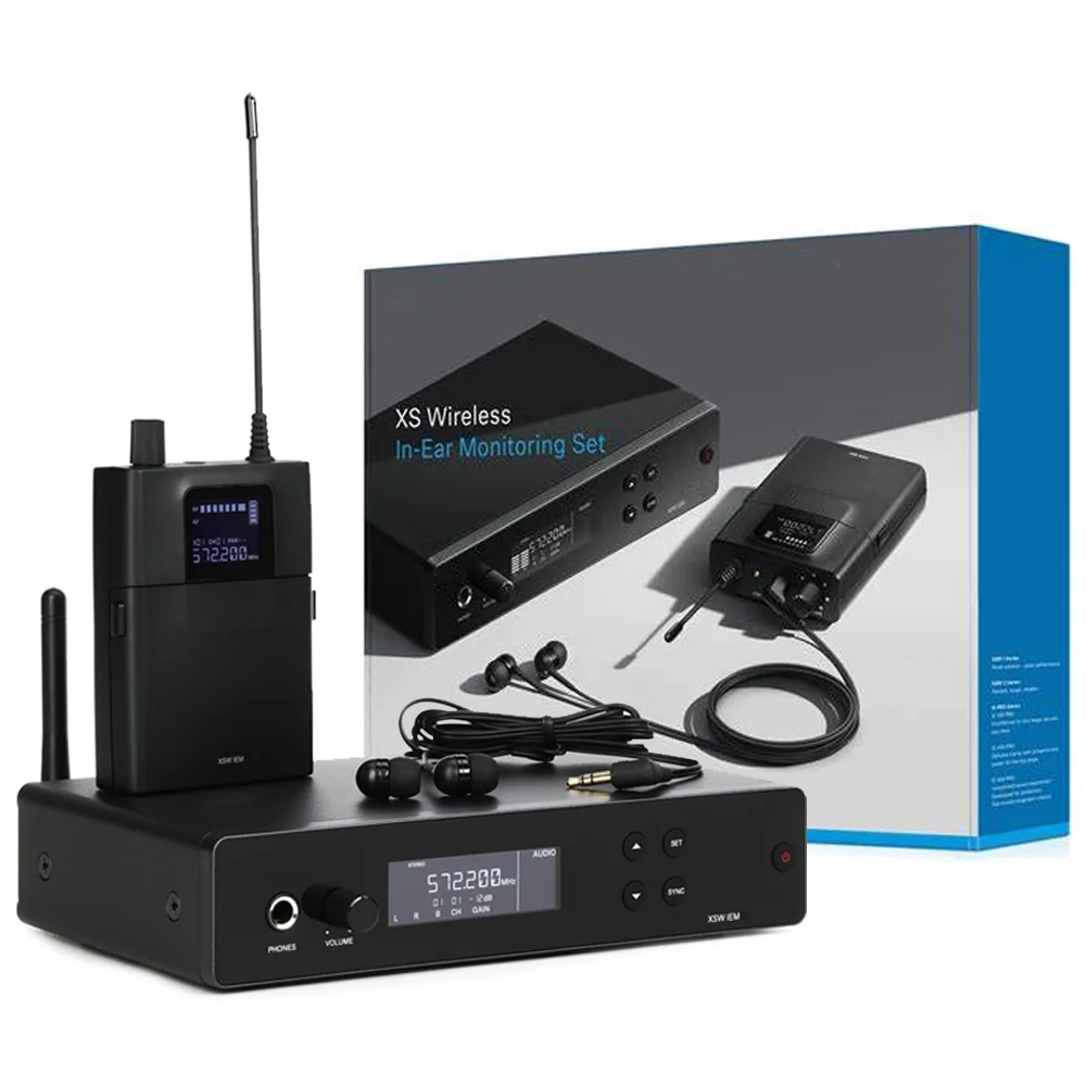 

XSW IEM SET Stereo Wireless In-ear Monitoring System A Band Full control with flexible audio modes for Live Stage Rehearsal