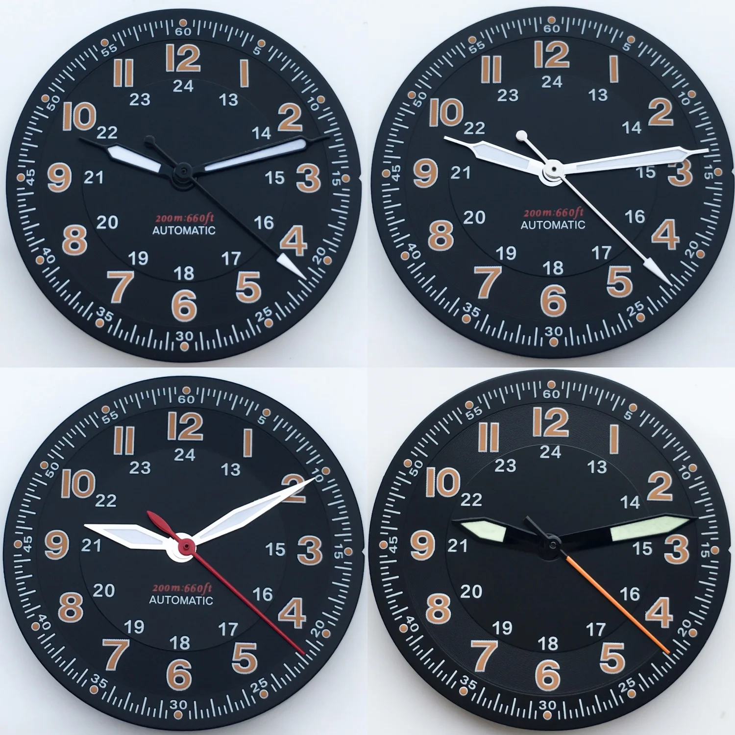 BLIGER 29mm Classics Sterile Pilot Black Watch Dial Part for NH35 NH36 ETA2824 2836 PT5000 Movement Part Hand Set