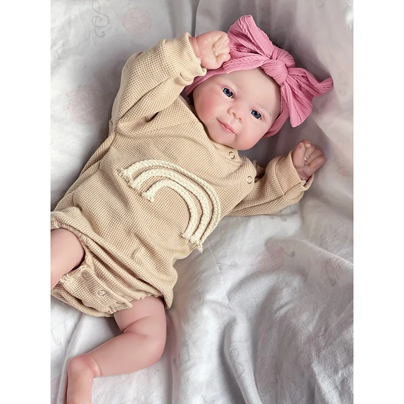 48cm Reborn Baby Dolls Juliette Soft Body 3D Skin with Visbile Veins Collectible Art Doll Bebe Reborn Toy Gift