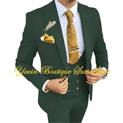 Men's Suits 3 Piece Slim Fit Suits for Men Double Breasted Suit Men Business Wedding Prom Tuxedo Suit