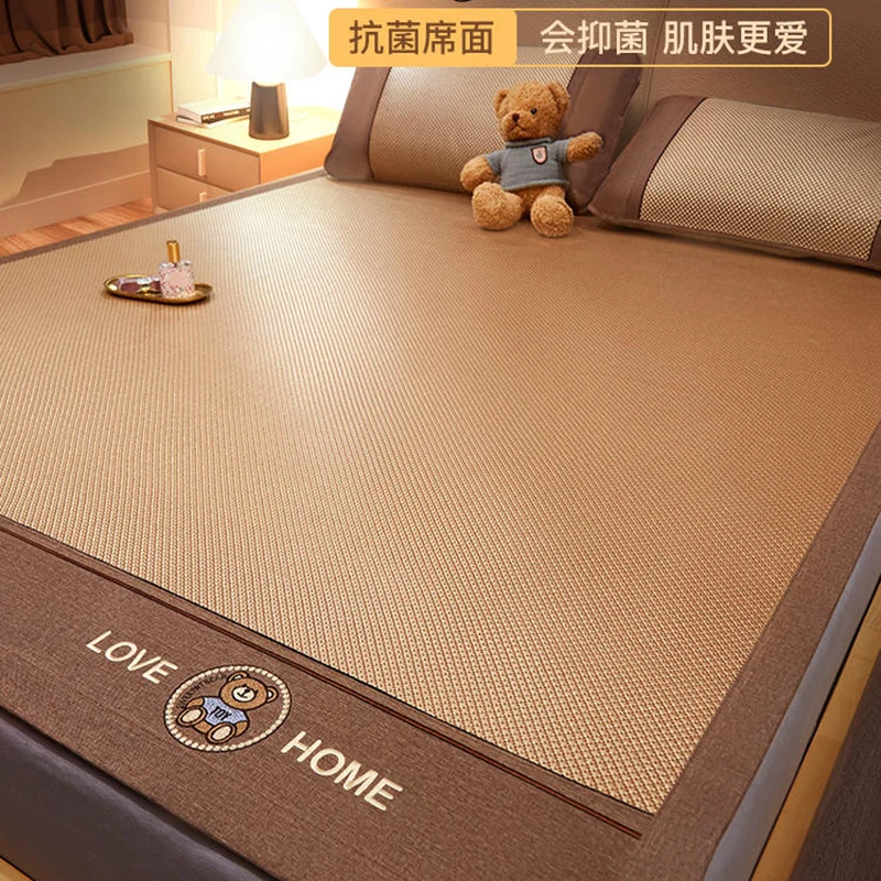 Antibacterial ice silk mat summer single bed student dormitory summer ice rattan mat available for babies