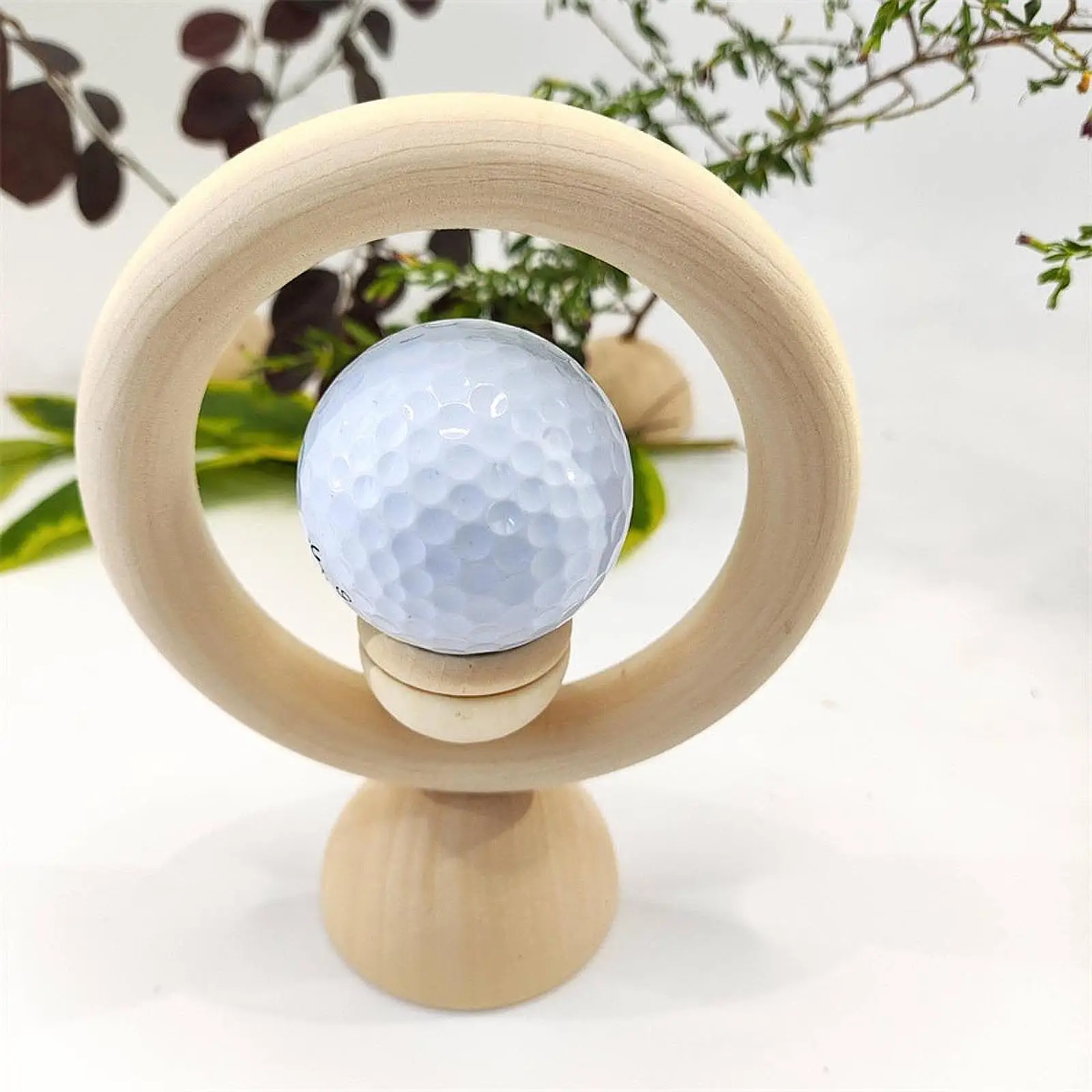 Golfbal Display Rack Houten standaard Beugelhouder voor sport Tennis Enkele golfbal