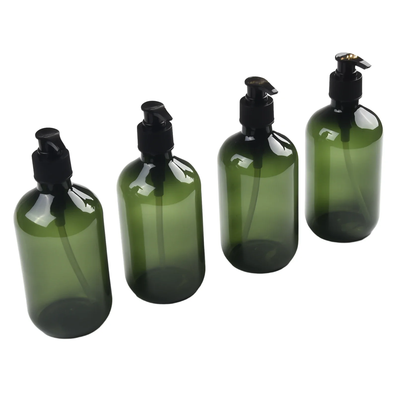 4pcs 500ml Divided Bottle Lotion Bottle Spray Bottle Green Brown Shampoo Body Wash Essential Oil Travel Essential Heat-resisting