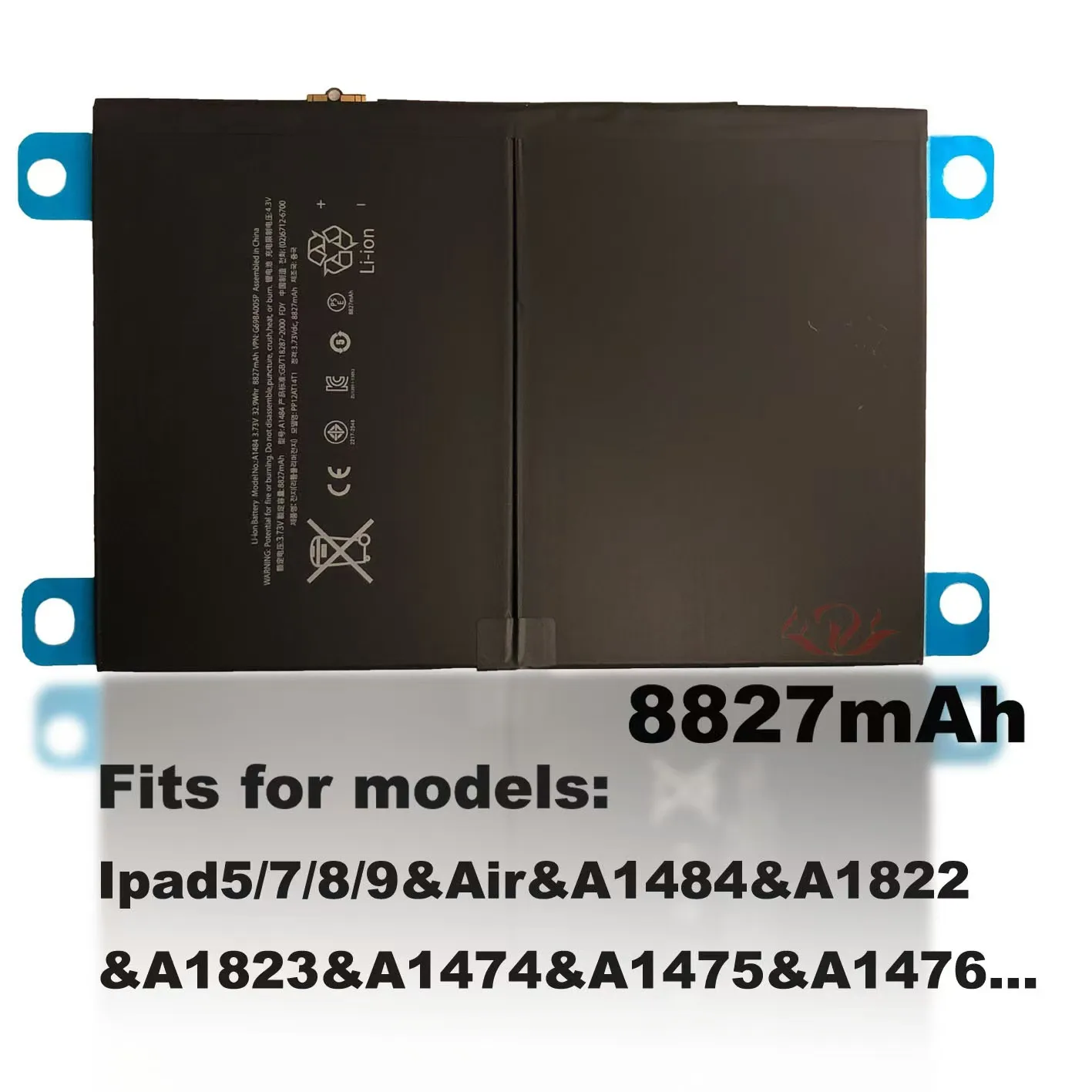 Для планшета Apple ipad5 A1484 A1822 A1823 A1474 A1475 A1476 прочный аккумулятор для планшета