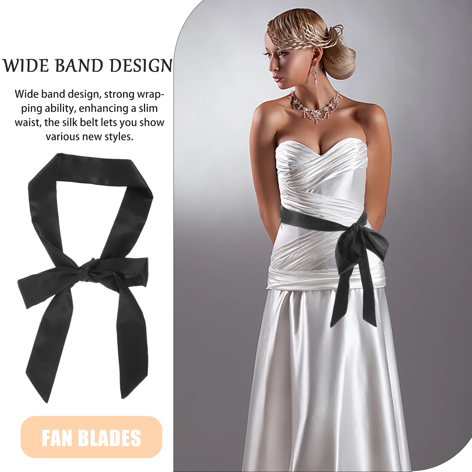 Fabric Belt Bow Ladies Belts Tie Sash for Women Robe Replacement Silk Bachelor Dress Ribbon Miss