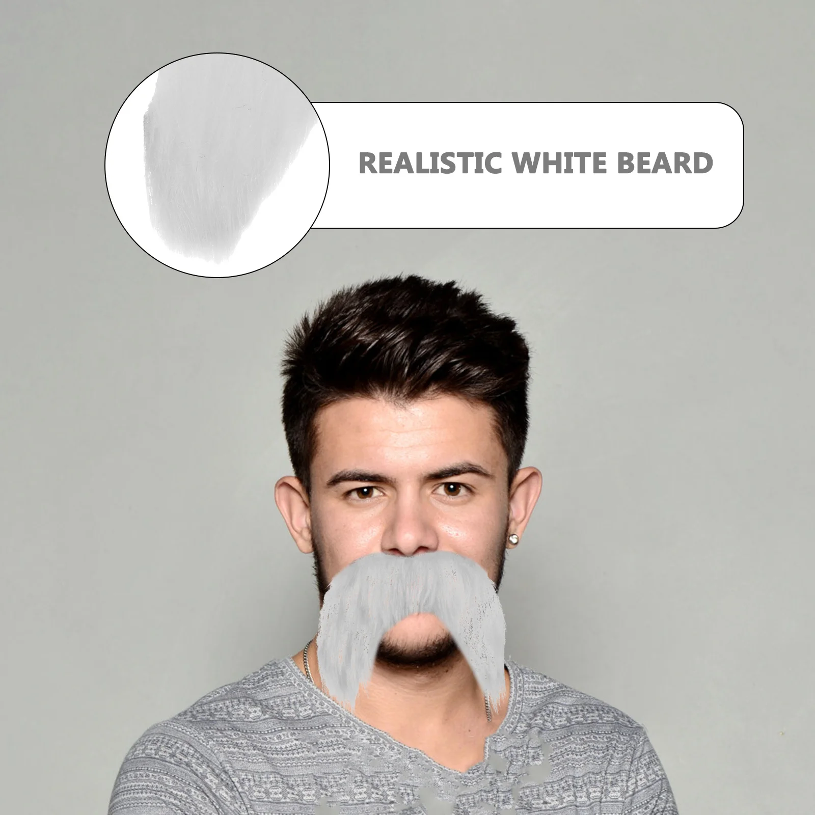 5 قطعة لحية سانتا كلوز واقعية ملمس ناعم سهل الارتداء دعامة لحية كرنفال إكسسوار أزياء الهالوين فستان الرجل العجوز