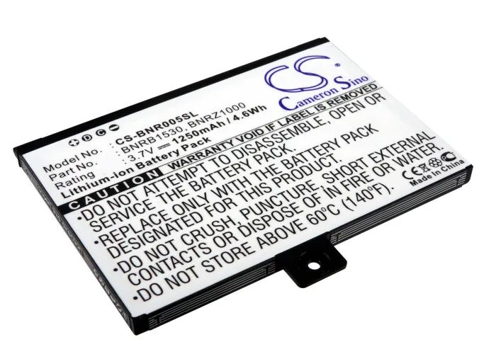 Cameron Sino 3.7V 1250mAh Battery BNRB1530 9875521 BNRZ1000 BNRB454261 for Barnes & Noble 005, BNRV100,BNRZ100,nook,NOOK Classic