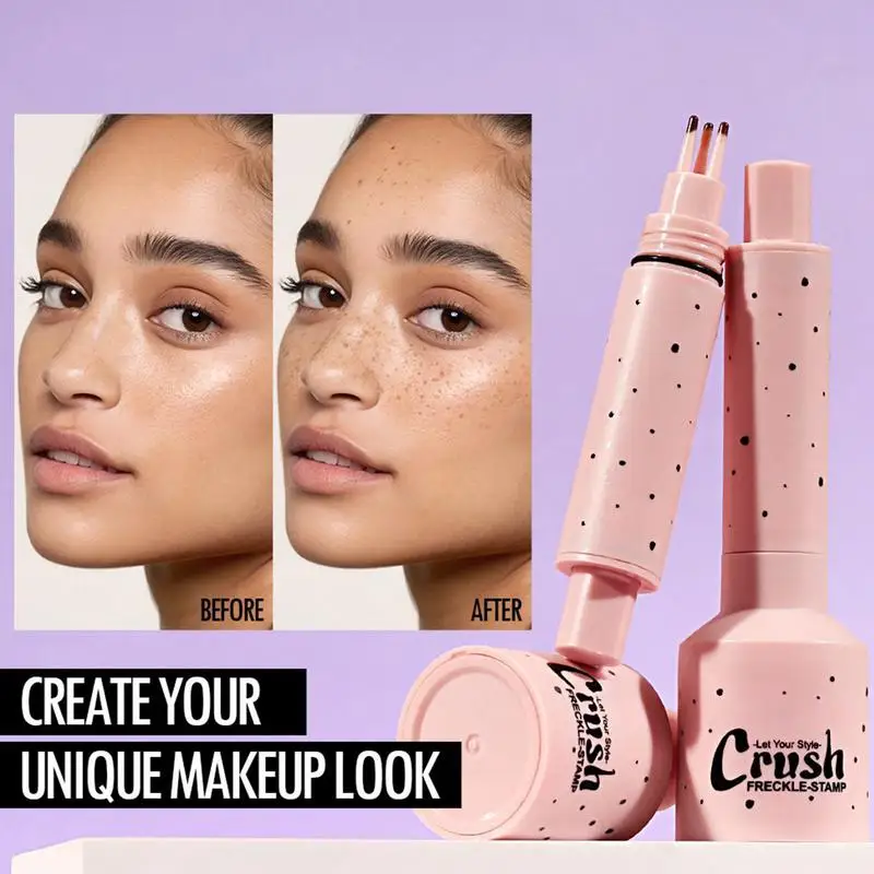 NEU 1 Stück künstlicher Sommersprossenstift, weicher brauner Stempel, Luftpolster, Sommersprossenentfernung, Make-up, wasserdichter Punktstift, Punkt-Gesichts- und Körperbemalungsstift