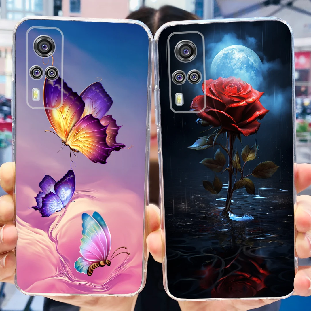 For Vivo Y51 2020 Case V2030 Stylish Painted Cover Soft Slim Phone Case For Vivo Y31 Y 33 53s VivoY31 VivoY33 V2057 Y53s 4G Bags