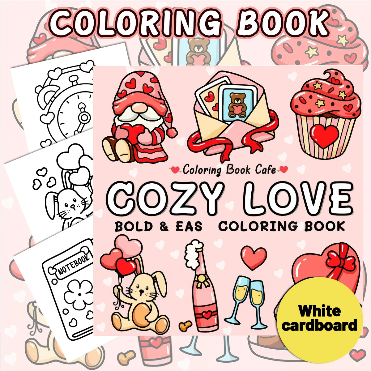 Libri da colorare d'amore accoglienti, scene romantiche, colorazione facile, per genitori in casa - Fai da te per bambini, rilassarsi, sbloccare, aumentare la creatività