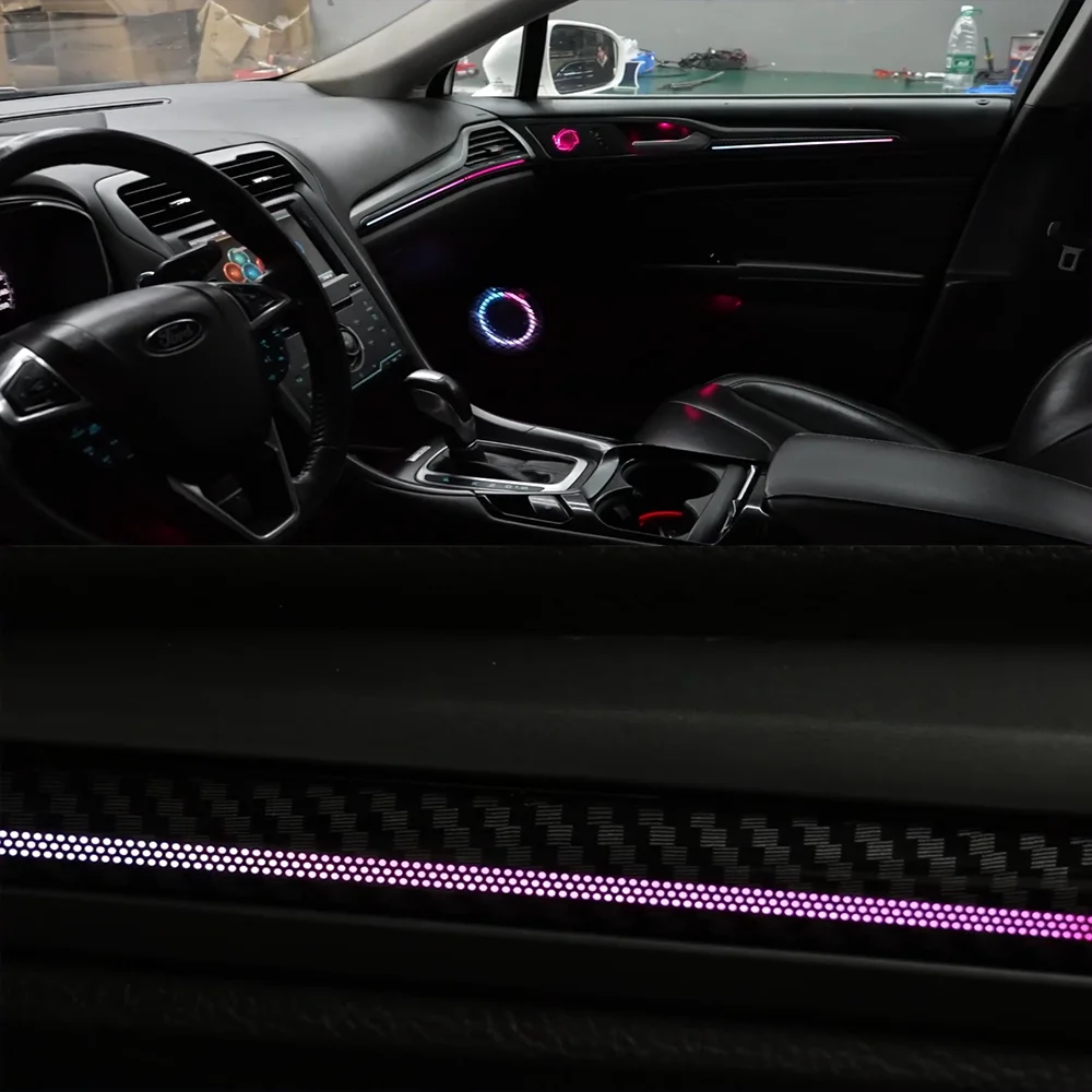 LED Car Inner Ambient Light For Ford Mondeo 2013-2021 Model Year Upgrade and modify  OEM Size Rainbow Kit Dynamic Ambient Lamp