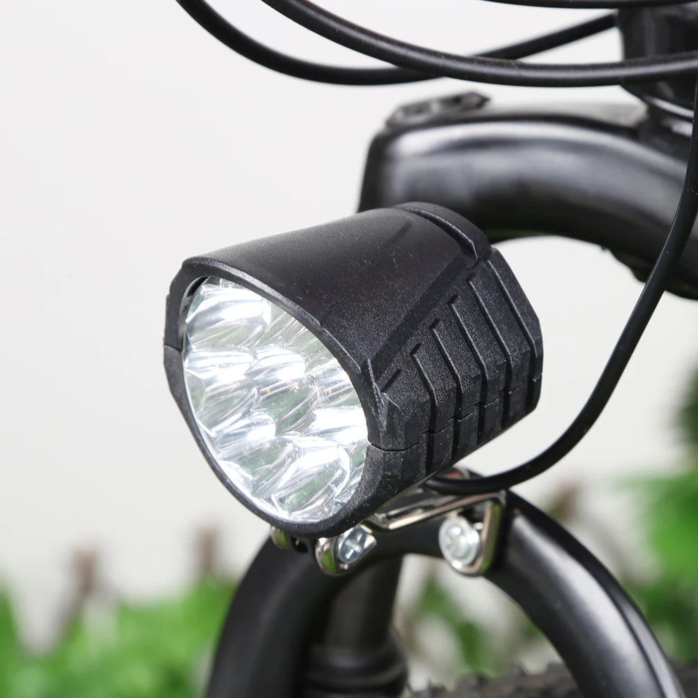 48V E-bike Headlight High Brightness Horn Electric Scooter LED Front Light Easy Installation Cycling Accessories