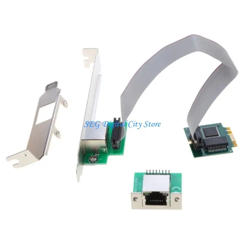 U75B Thẻ RJ45 một cổng PCIE M.2 A+E sang cổng đơn 1000M Card mạng 1000M