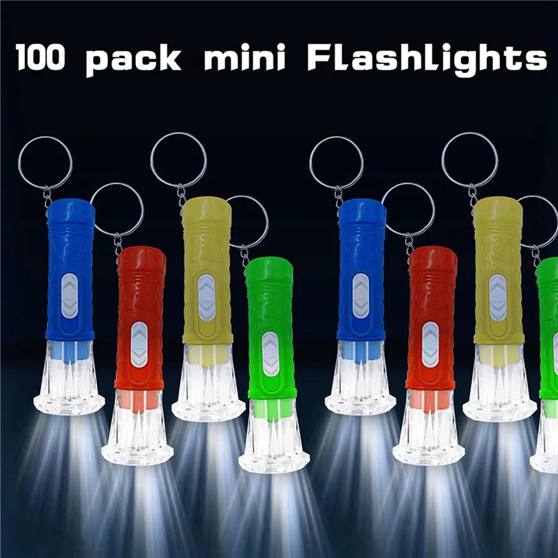 【Must-Haves】300 Pcs Mini Flashlight Keychain Bulk Mini Keychain Led Small Flashlights For Kids Adults Hiking Camping Stuffers Ho