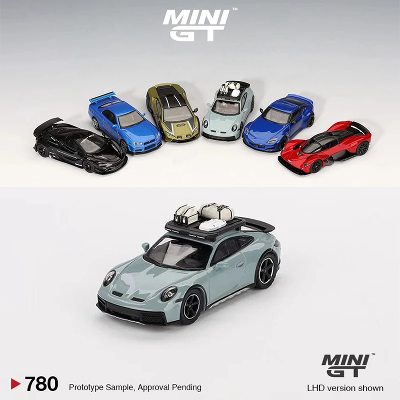 MINIGT 1:64 Model Car 911 Alloy Dakar Shade Green Metallic MGT00780-CH