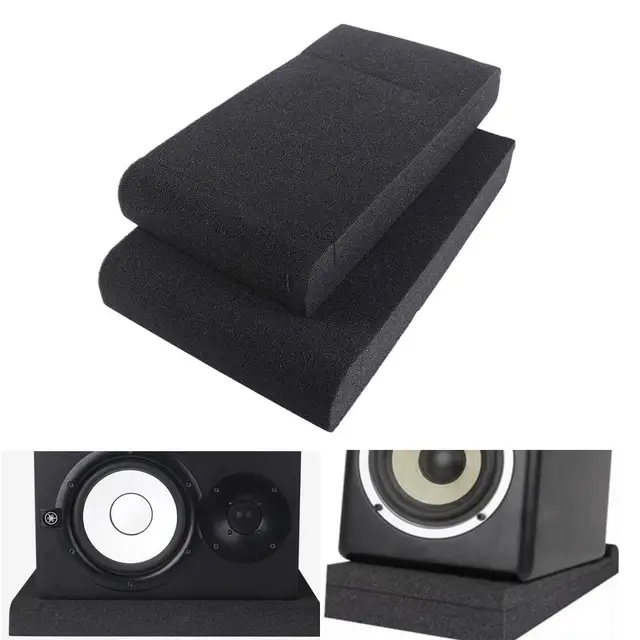 1 zestaw głośnik do monitora studyjnego podkładki izolacyjne z pianki akustycznej Anti-shock antypoślizgowa gąbka głośniki biurkowe panele izolacyjne 33x27x4cm