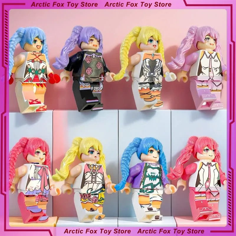 

Милая аниме-фигурка девочки 5 см, периферийная модель из ПВХ, сборные строительные блоки, украшение для рабочего стола, игрушки-подарки на день рождения для детей