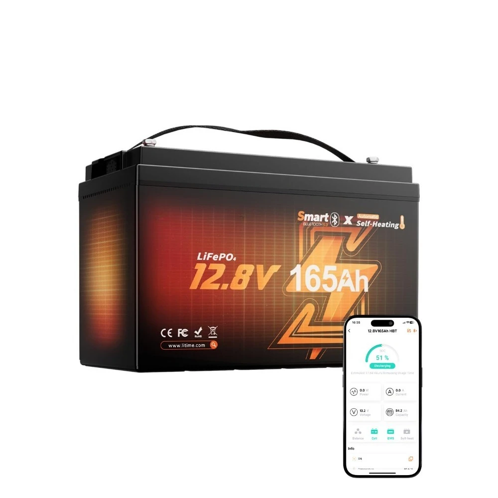 

Литиевая батарея группы 12 В, 165 Ач, батарея LiFePO4 Max 15000 глубоких циклов, Bluetooth и самонагревающаяся, идеально подходит для, по индивидуальному заказу