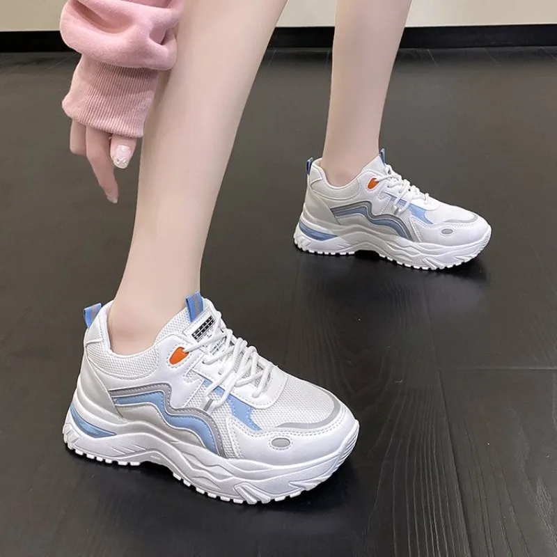 2024 NEW Sneakers Women Platform Flat Shoes Woman Shoes Green Casual Trainers Ladies Chunky Sneakers Women Shoes