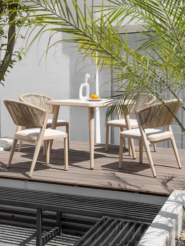 

LXC Outdoor Table and Chair Set for Courtyard Garden Villa Balcony Leisure Creative Outdoor Table and Chair Combination