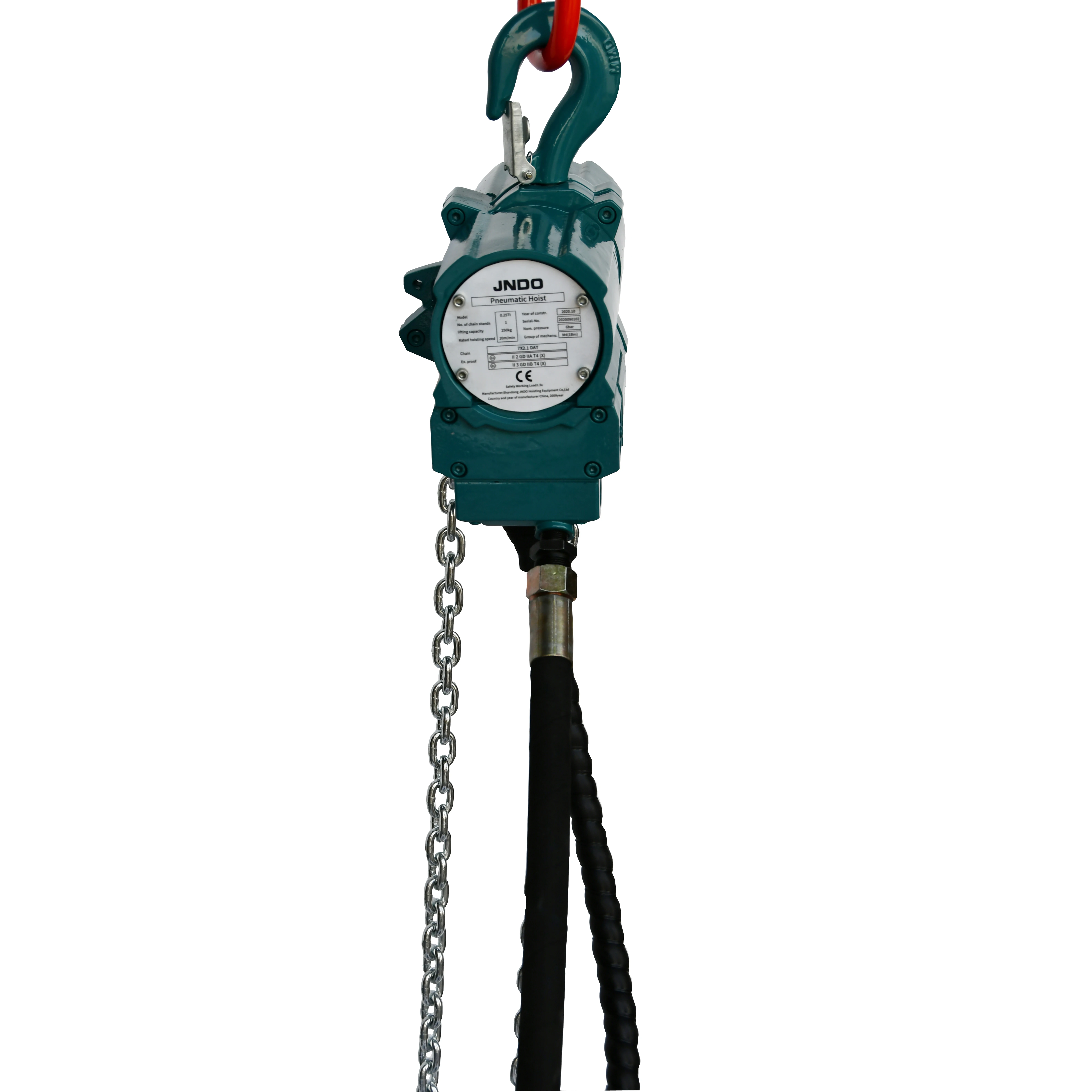 500kg portable explosion proof air chain hoist pneumatic hoist