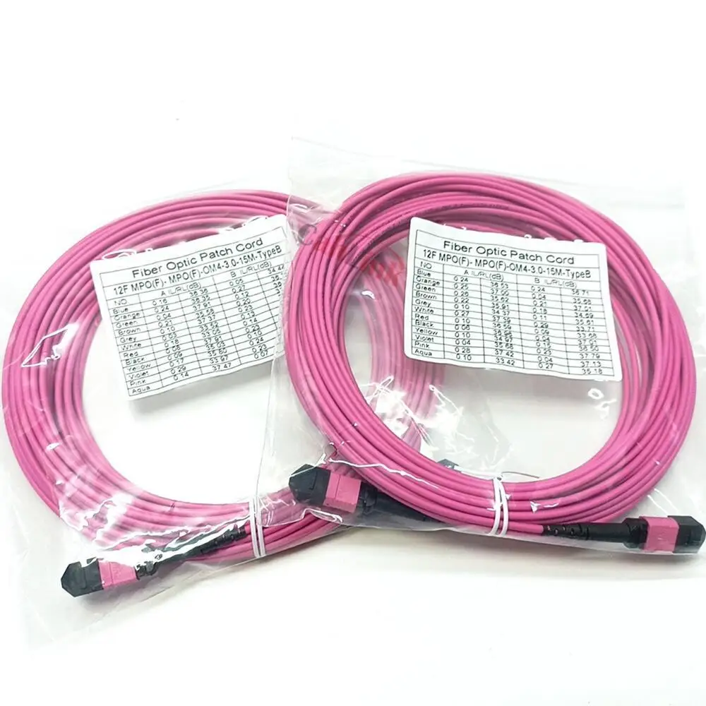 

Оптоволоконный патч-корд OM4 MPO Type B, многорежимный, «мама-мама», 1 м, 3 м, 5 м, 10 м, 15 м, 12 ядер типа B, 1 шт.