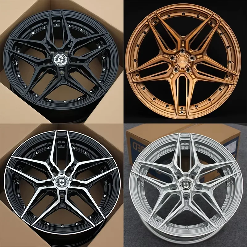 Roda de carro multi-raios de cubo giratório de liga forjada de 18-19 polegadas para 5 3 5 7 séries TT A4 E C-Class Accord