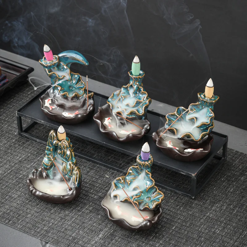 Reverse flow incense burner creative home decoration ceramic incense burner, buy incense burner alone without giving incense