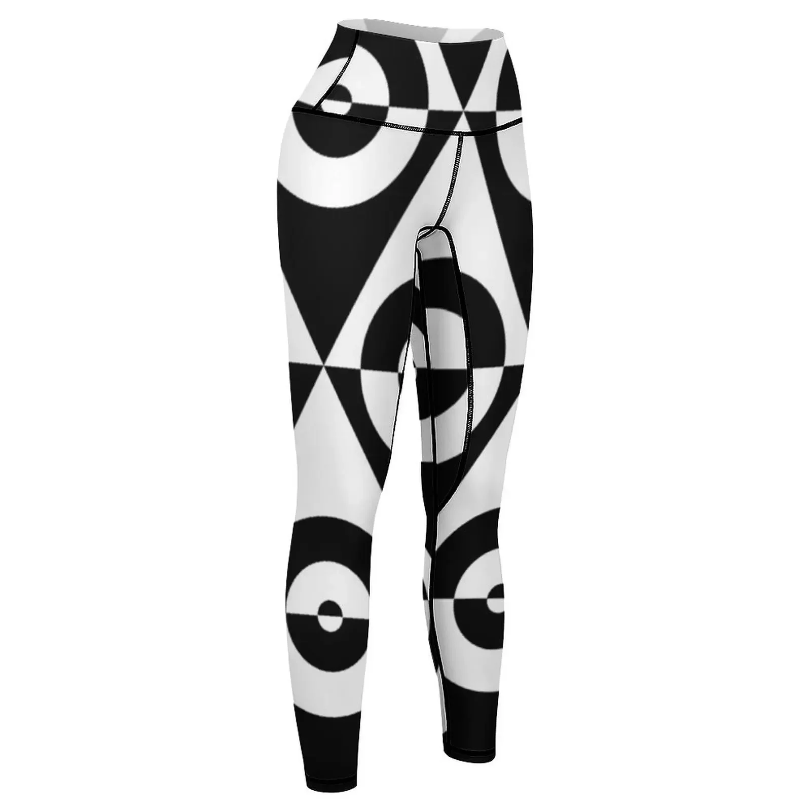 Black & White 1960's Style Two Tone Ska Mod Leggings sport pants legging push up Womens Leggings