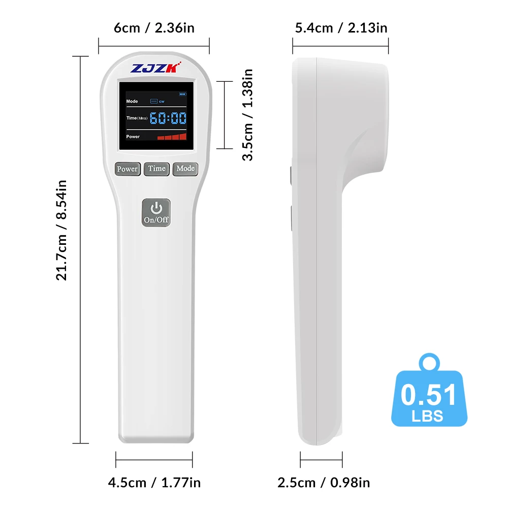 ZJZK 4x808nm +16X650nm LLLT Cold Laser Therapy Device for Arthritis Knee Shoulder Pain Relief Dogs Pets Wounds