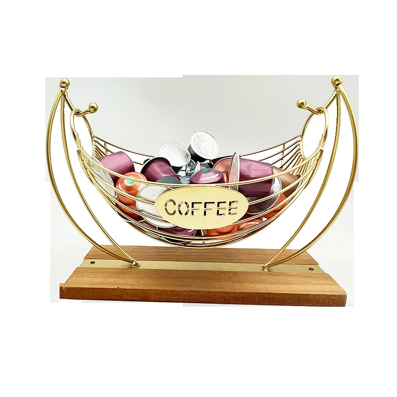 Caja de almacenamiento de cápsulas de café de Metal para soporte de cápsulas Nespresso, cesta de frutas, herramientas organizadoras de cocina, accesorios de café, cocina