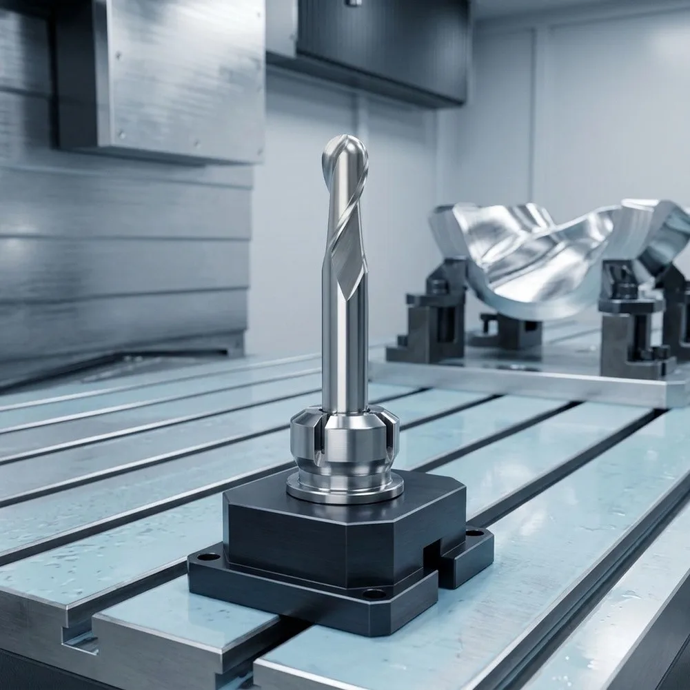 HSS AL Ball Nose End Mill R5 for Aluminum Copper Plastic Mild Steel Milling Extended Length Deep Cavity Capability