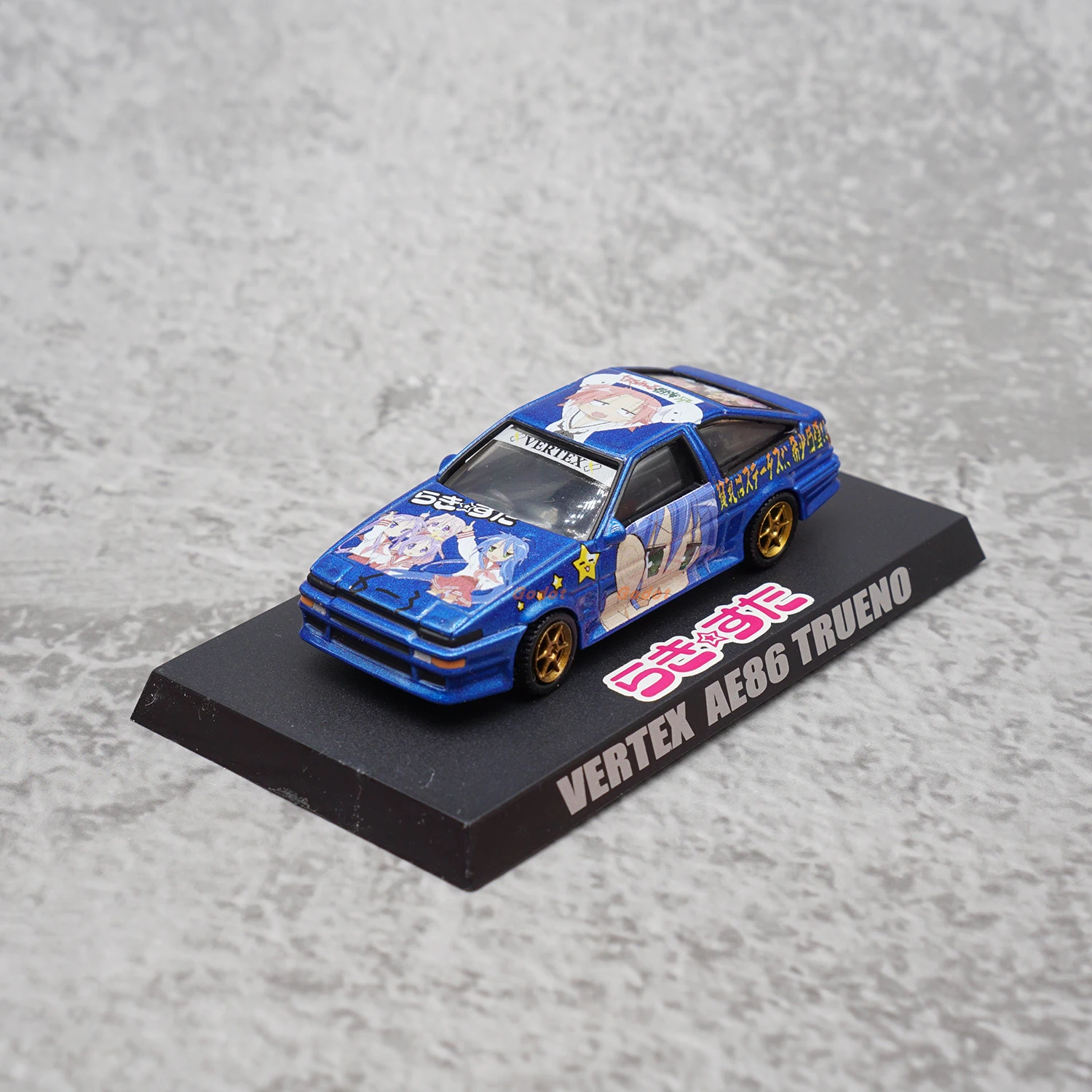 Escala 1:64 aleación fundida VERTEK AE86 TRUENO supercoche juguetes coches modelo clásico colección de regalos para adultos recuerdo pantalla estática