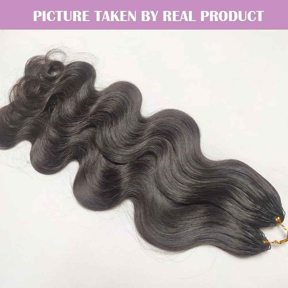 Knotless Pre Separated Crochet Human Hair Extensions Body Wave Brazilian Virgin Hair For Boho Braiding Hair Feather Extensions
