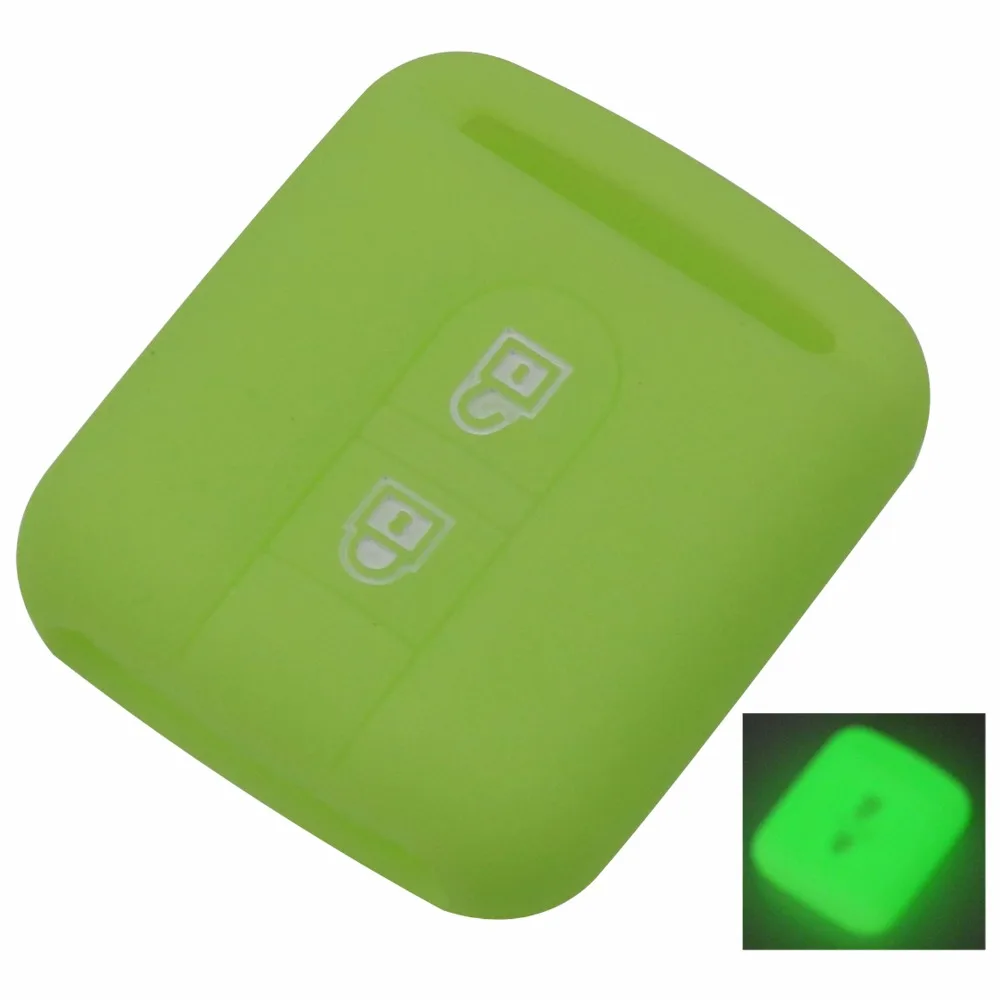 jingyuqin 2 Buttons Remote Car Key Cover Case Fob Silicone For Nissan Qashqai Micra Navara Almera New