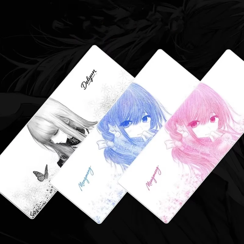 

Силиконовый игровой коврик для мыши в стиле аниме «Бабочка» для девочек, большой коврик для клавиатуры, топографический коврик для мыши для клавиатуры с противоскользящим настольным ковриком