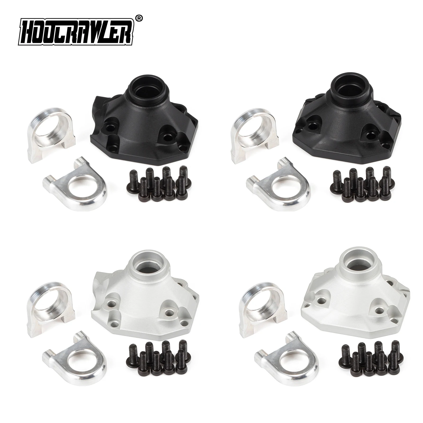 Conjunto de terceira membro de alumínio cnc, capa diferencial dianteira traseira para VS4-10 phoenix vrd vanquish h10 optic f10 portal eixo reto