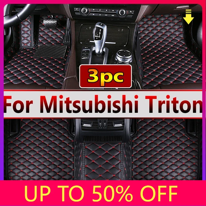 Car Mats Full Set For Mitsubishi Triton L200 Sportero Hunter Strakar KA 2005~2014 Waterproof Floor Mat Car Accessories Interior