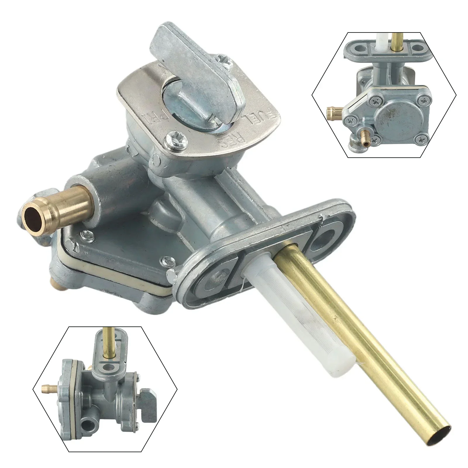Fuel Petcock for Kawasaki ZR750 Zephyr 1991 2006 For EN500 Vulcan 500 1996 2009 Aluminum and Rubber for Reliable Usage